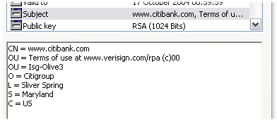 Example of an SSL Certificate which has been manually validated